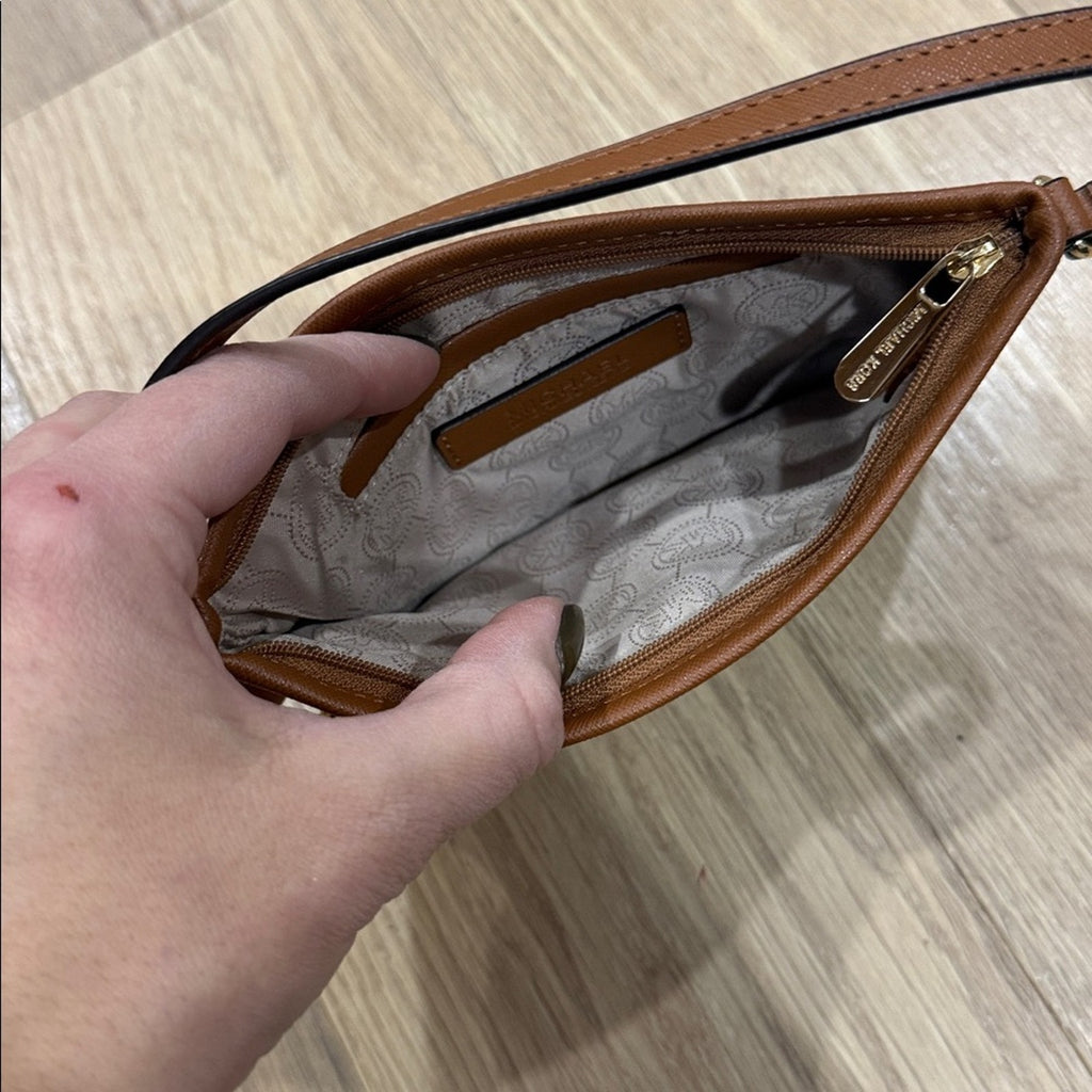 Michael Kors Kempton Small Nylon & Leather Mini Bag - Teal/Tan