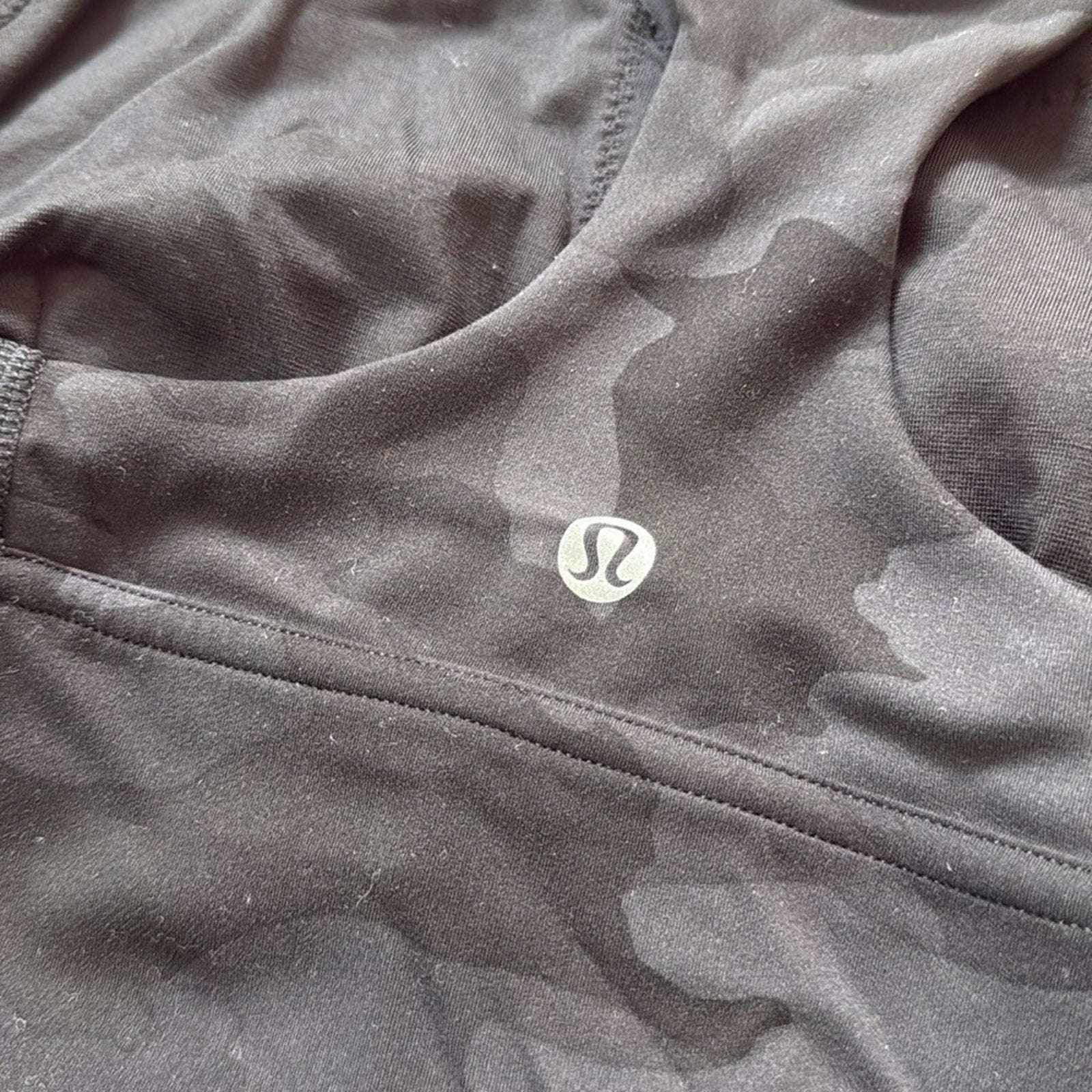 Lululemon Black and Gray Camouflage Sports Bra Size 6