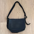 Coach Elegant Black Leather Vintage Adjustable Shoulder Bag