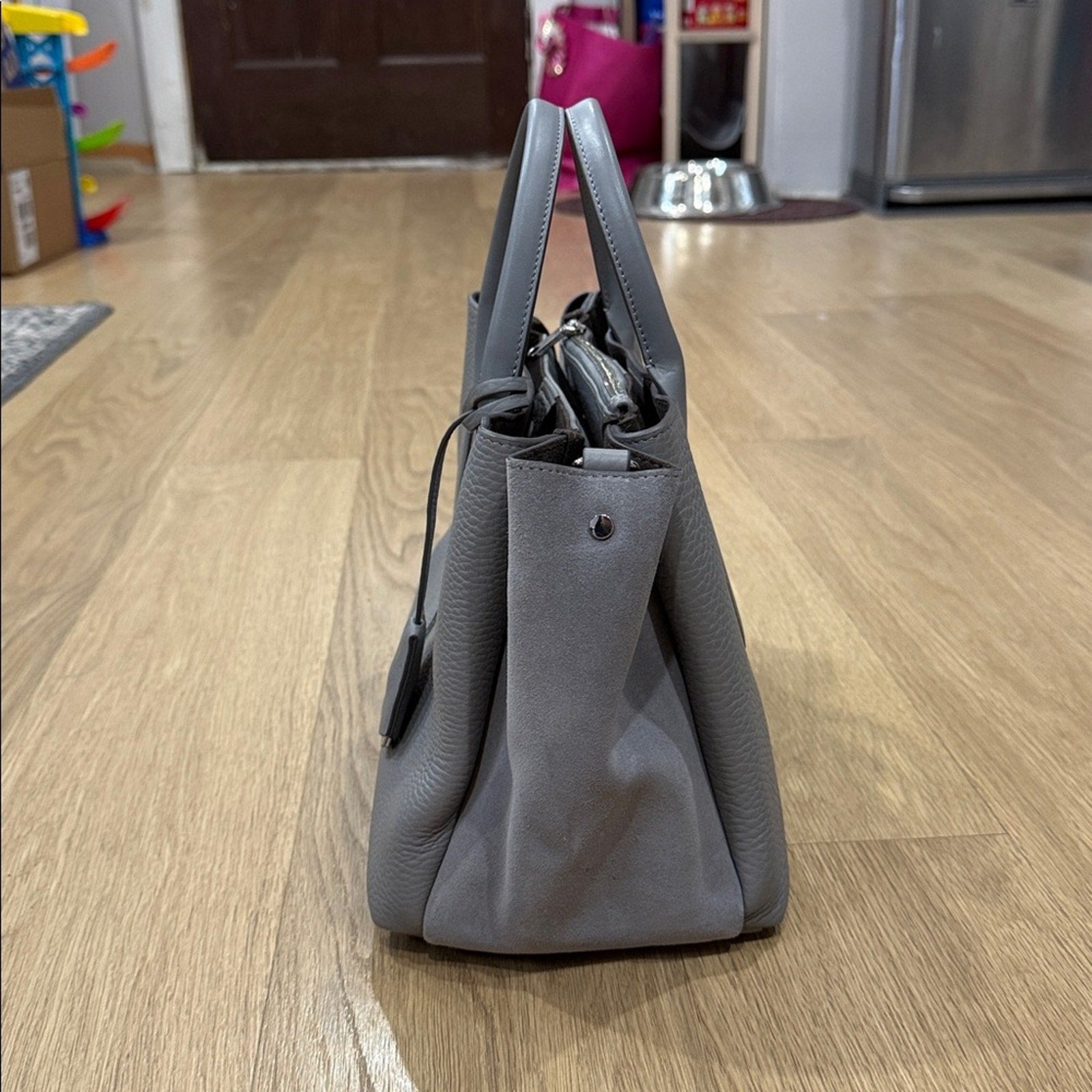 Radley London Hillgate Place Medium Multiway Leather Grab Bag in Grey