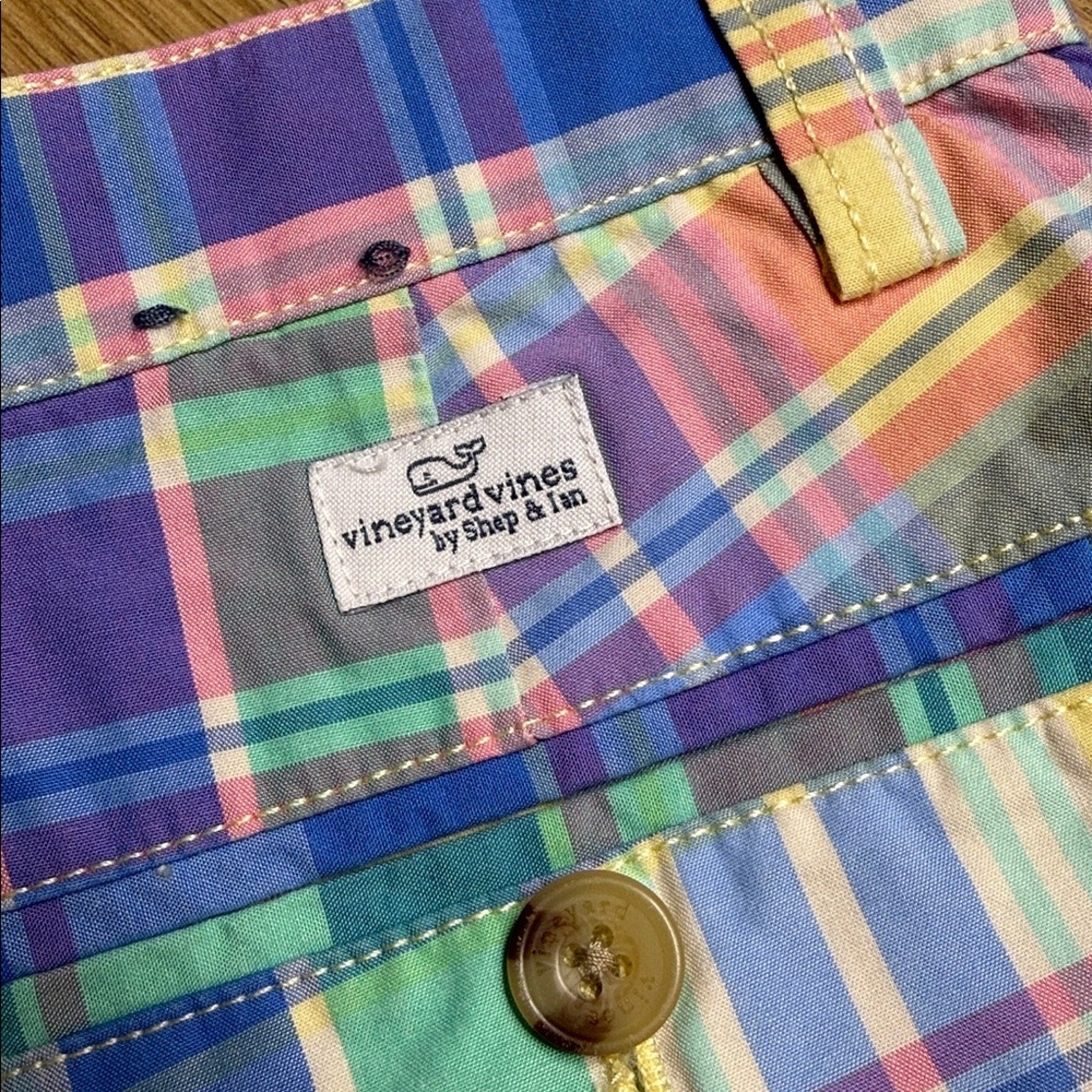 Vineyard Vines Multicolor Plaid Boy's Shorts Size 7