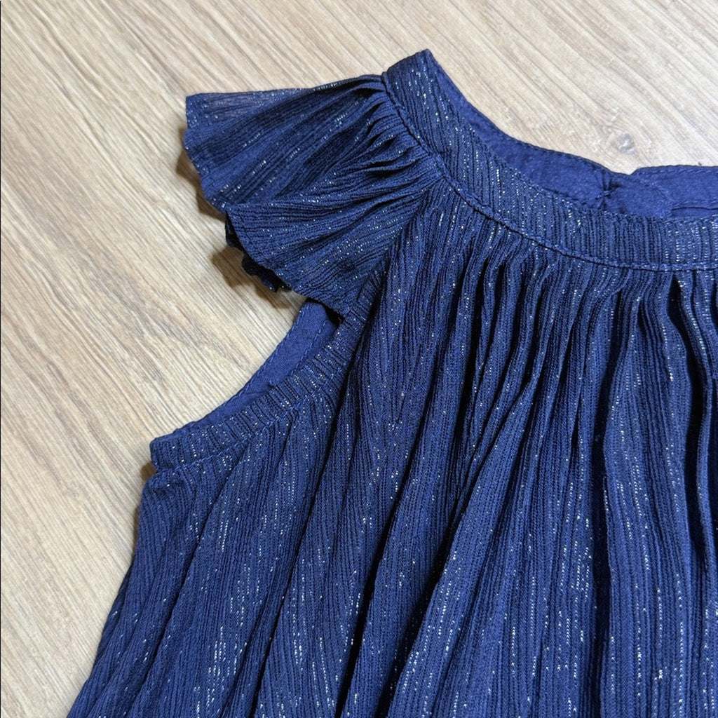 Baby GAP Navy and Silver Metallic Dress Size 12-18 Months