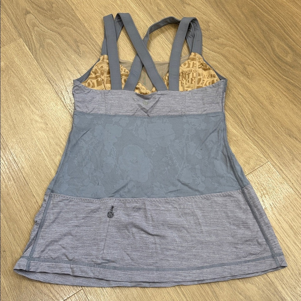Lululemon Chaturanga Tank - Heathered Fossil Luxtreme - Size 8