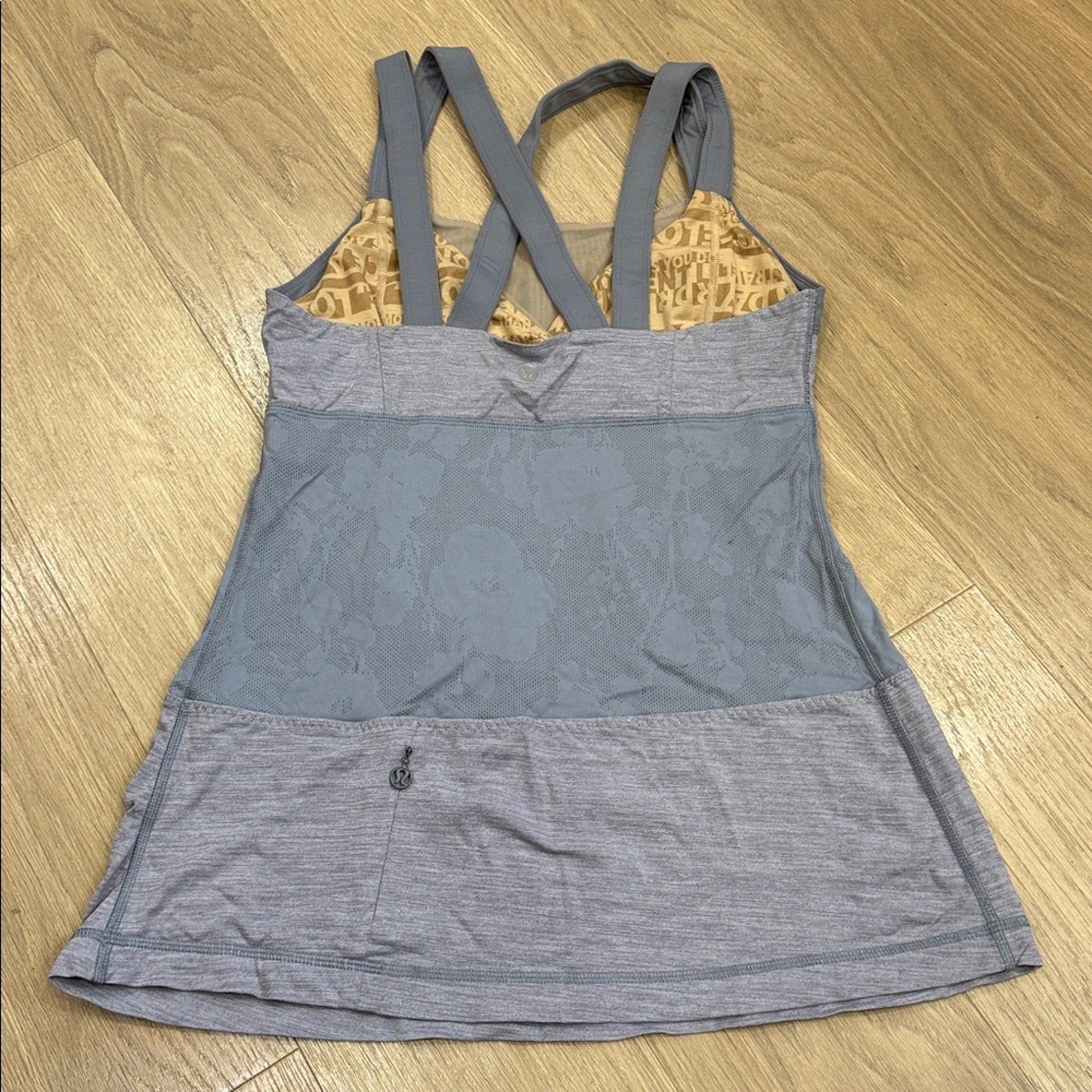 Lululemon Chaturanga Tank - Heathered Fossil Luxtreme - Size 8