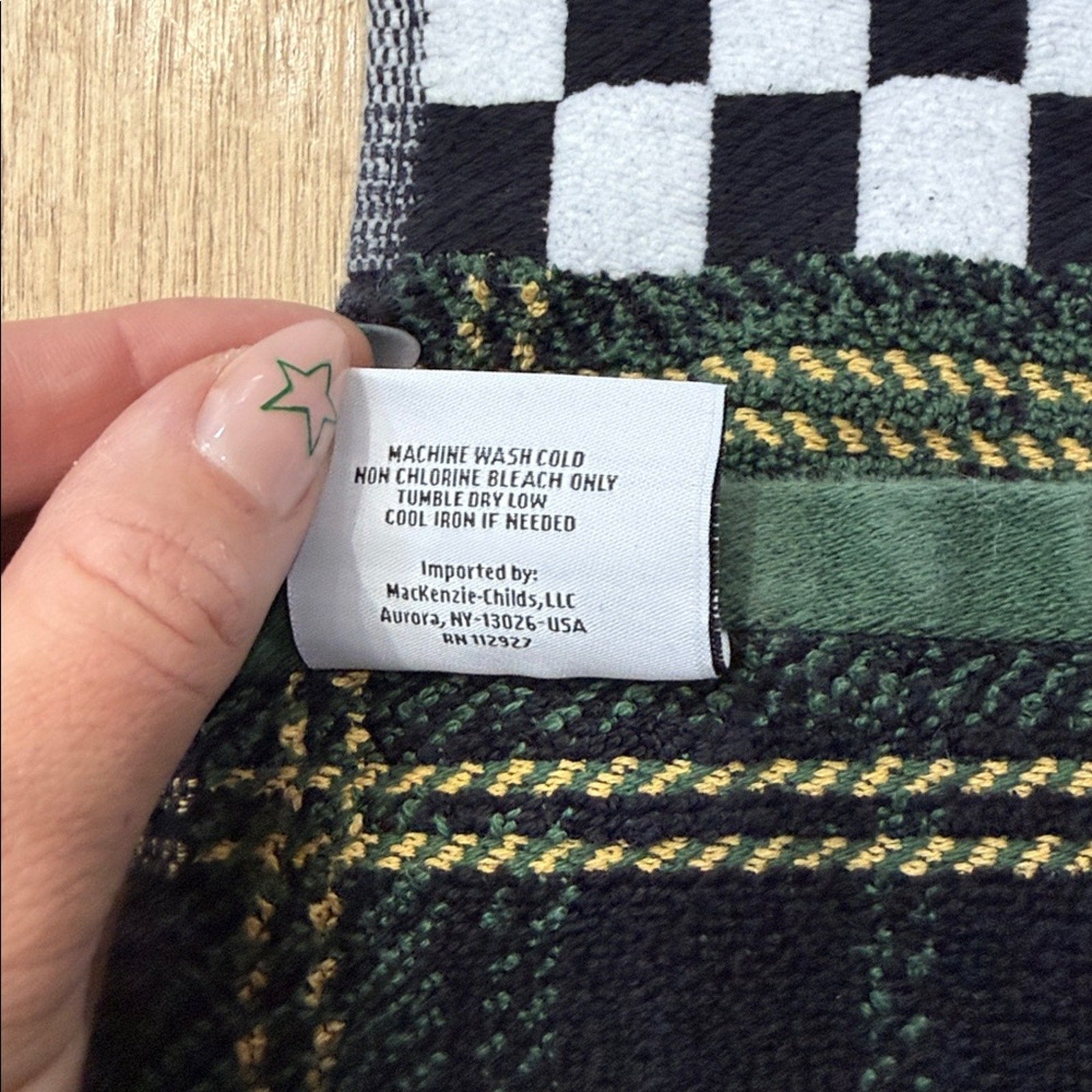 MacKenzie-Childs Evergreen Plaid Hand Towel