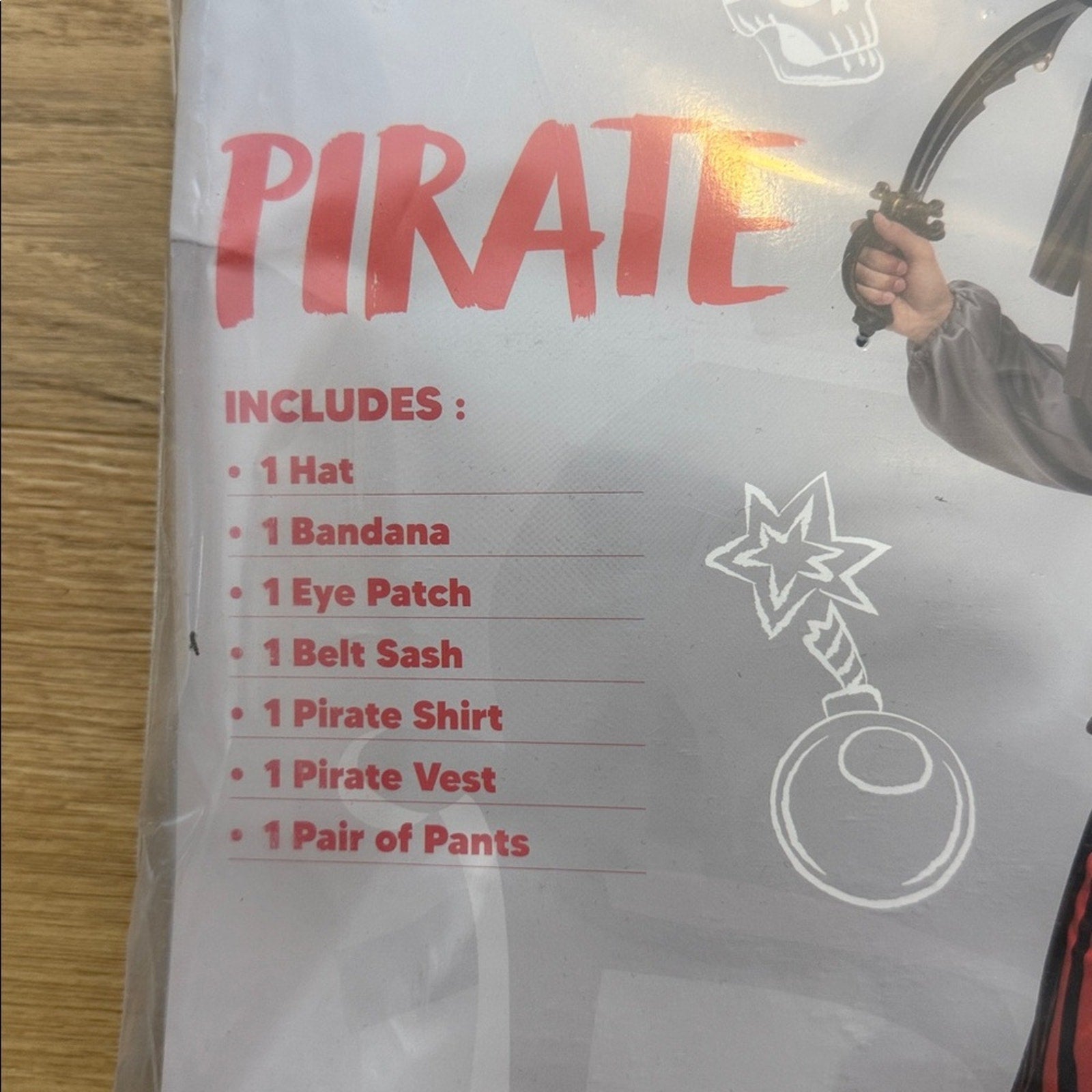 Spooktacular Creations Adult Pirate Costume Size XL NEW!