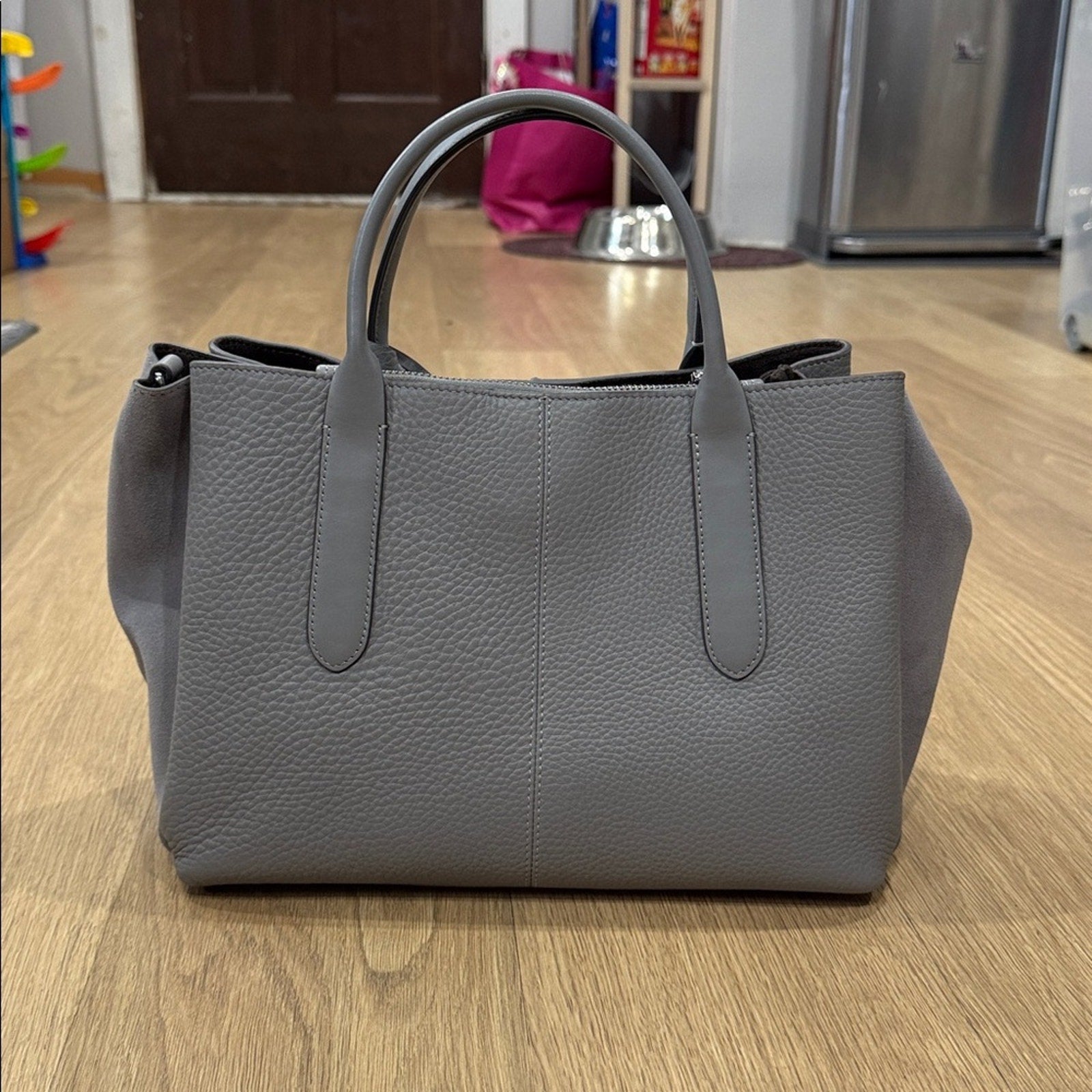 Radley London Hillgate Place Medium Multiway Leather Grab Bag in Grey