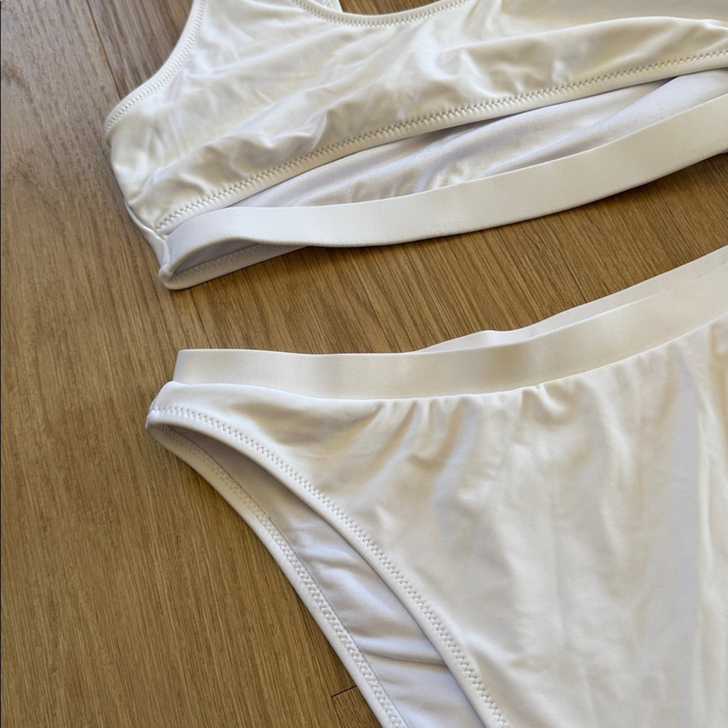 B Swim Brand White Bikini Set Size Medium