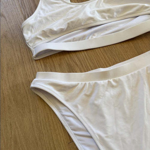 B Swim Brand White Bikini Set Size Medium
