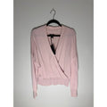 PAIGE Keslee Sweater Marled Light Pink V-Neck Faux Wrap Sweater Size Large New