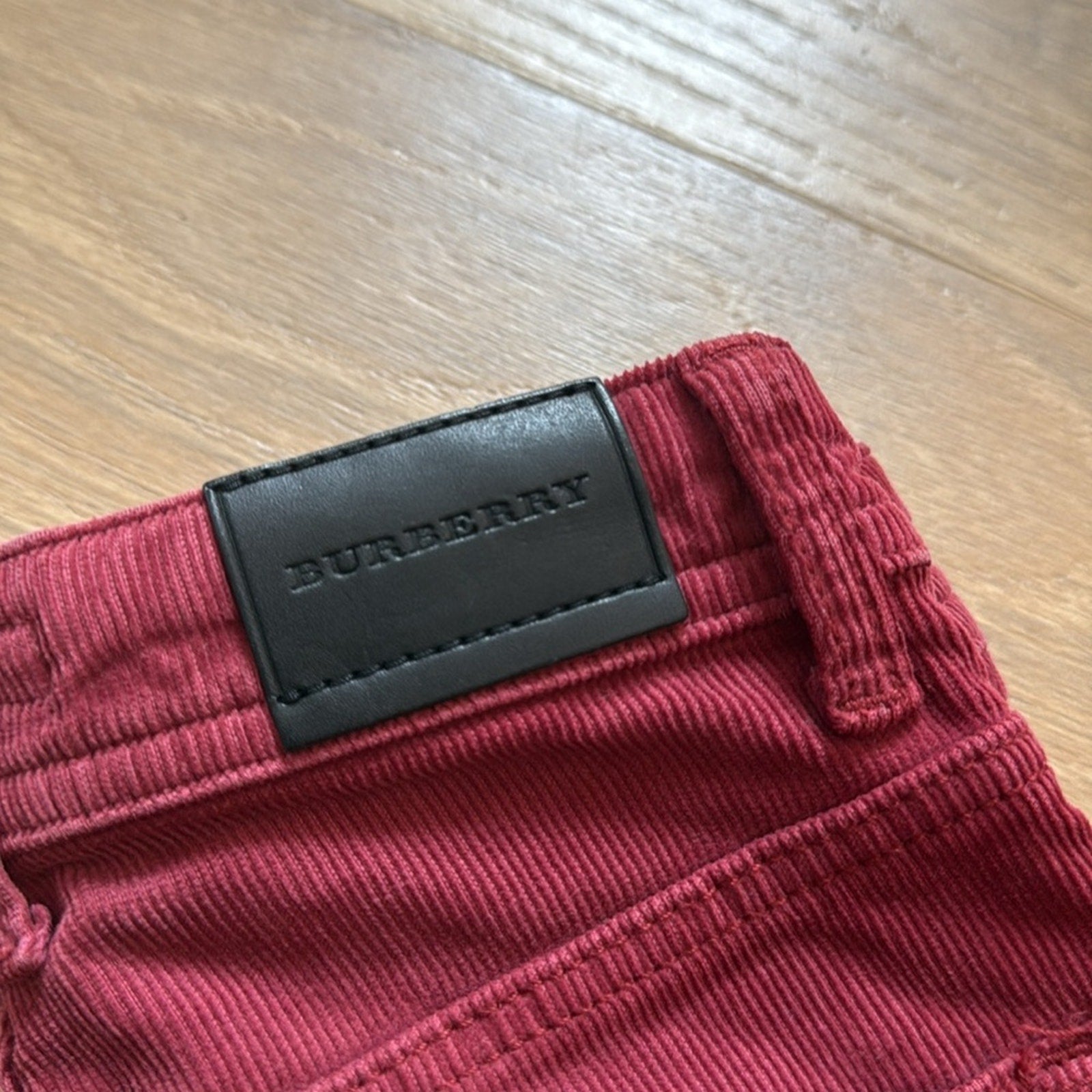 Burberry Children's Burgundy Corduroy Trousers - Size 4Y, Regular Fit
