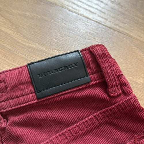 Burberry Children's Burgundy Corduroy Trousers - Size 4Y, Regular Fit