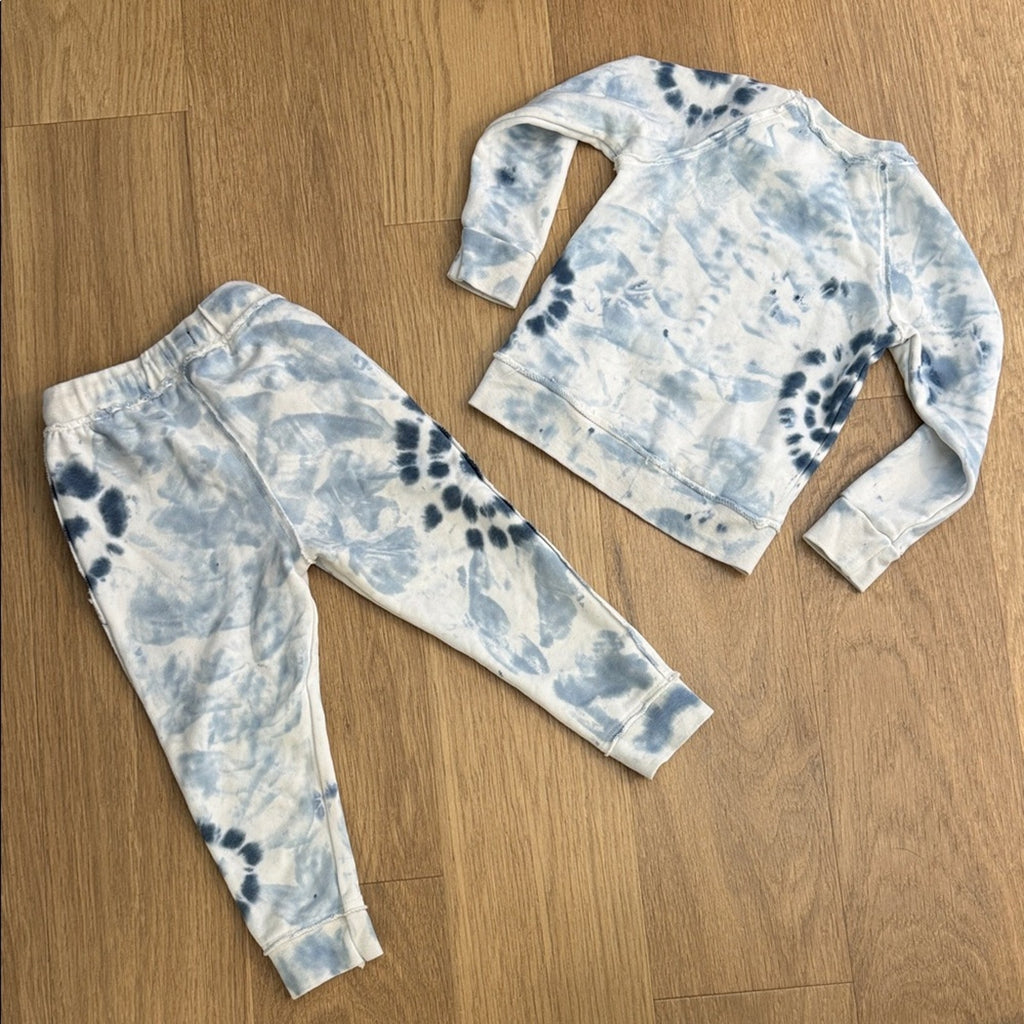 Miki Miette Blue Tie-Dye Sweatshirt and Joggers Set Size 24 Months