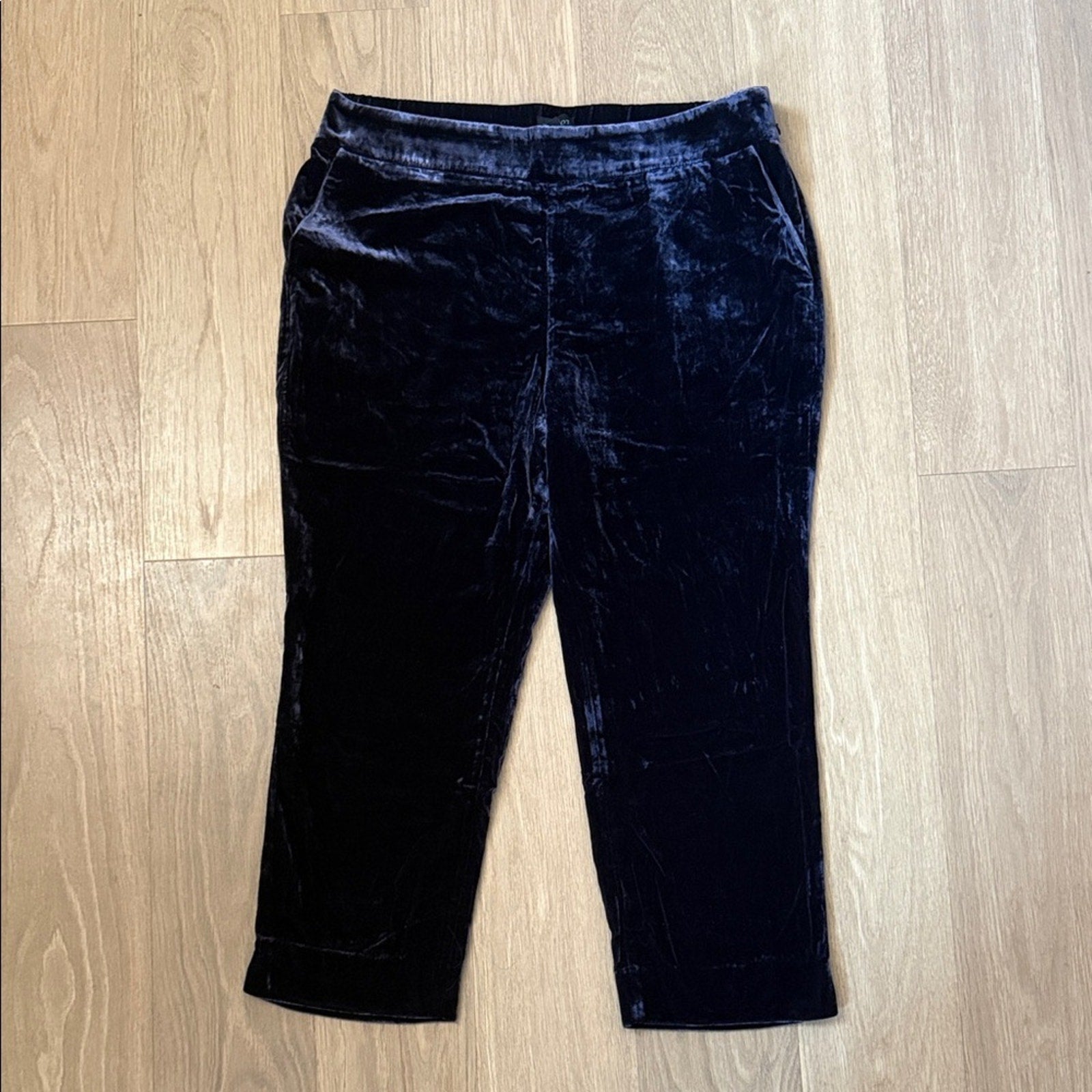 NWT Talbots Midnight Blue Velvet Pants Size 16 Petite