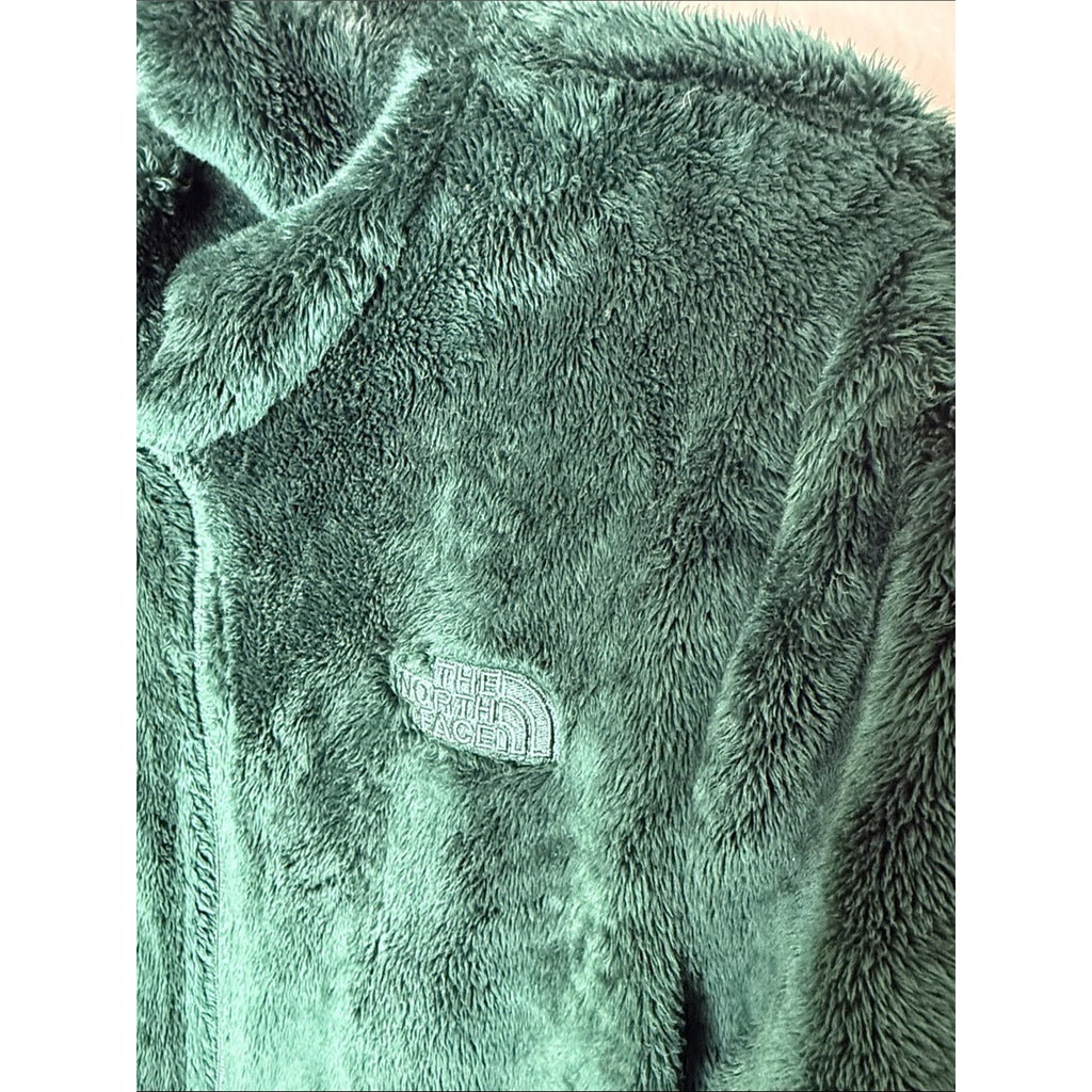 The North Face Dark Green Plush Full-Zip Fleece Jacket Size Large