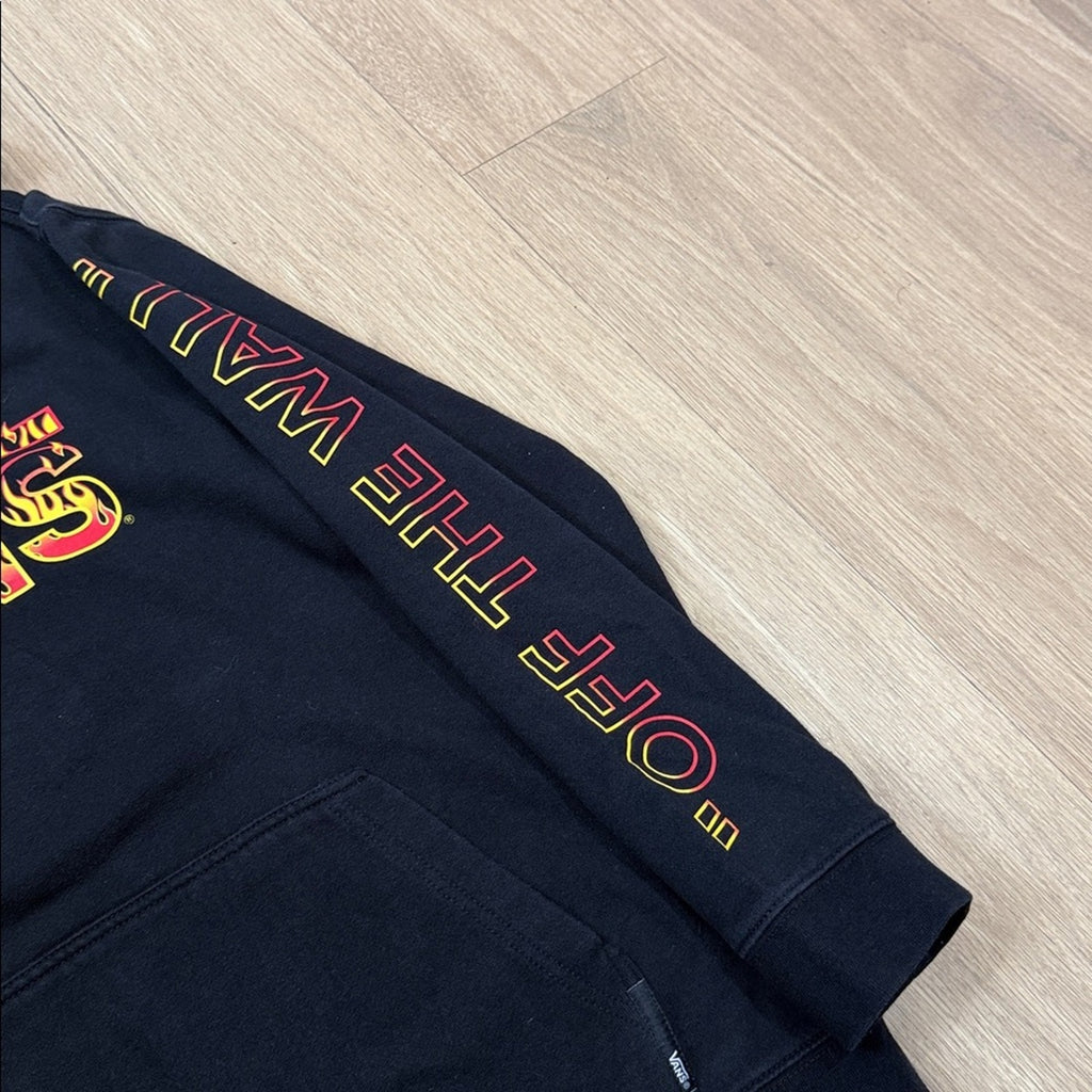 Vans Boys Up in Flames Hoodie Long Sleeve Pullover Hooded Sweatshirt Size XL