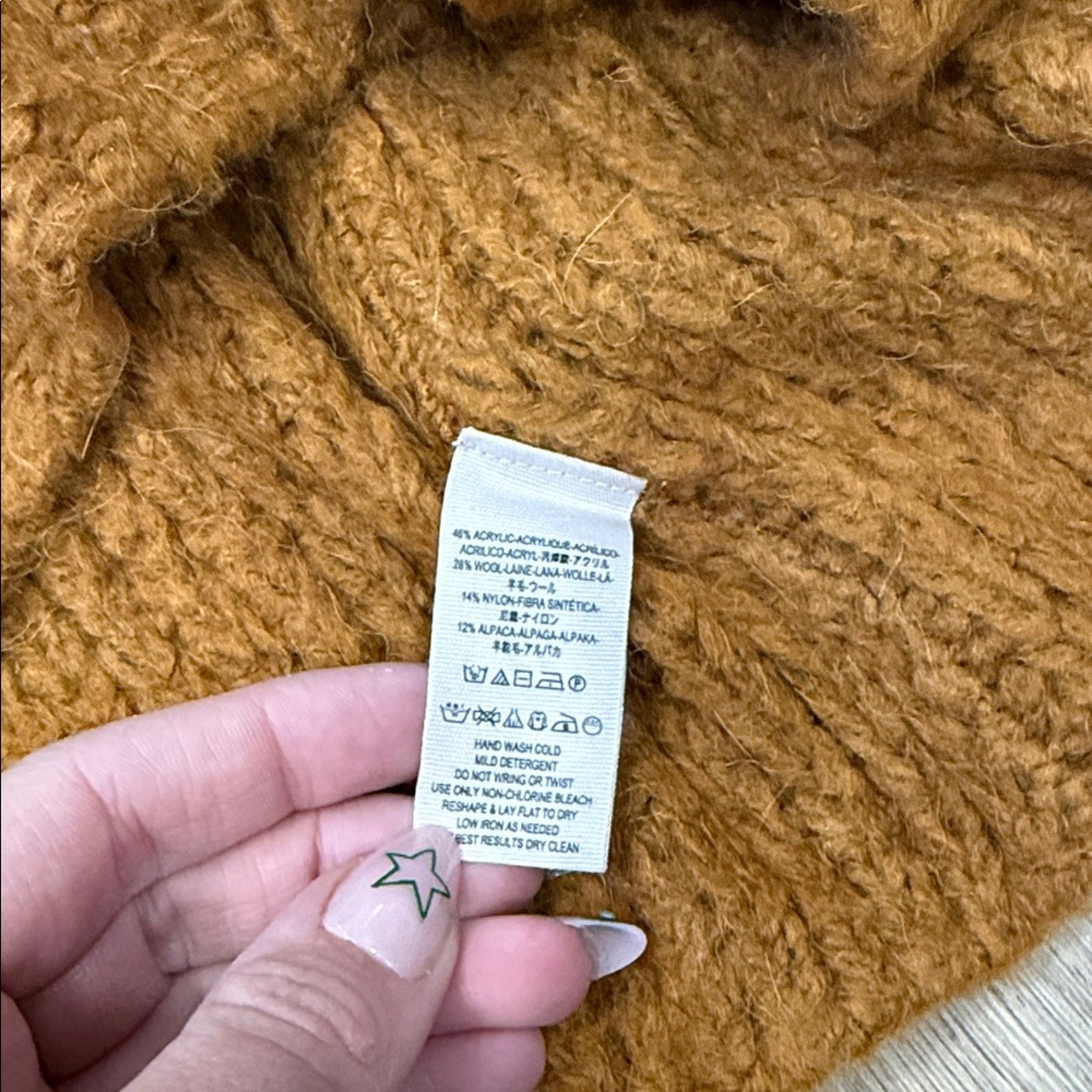 Free People Desert Sunrise Hooded Poncho in Brown Pink and White Size XS/S