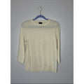 Talbots Cream Crewneck Cashmere Sweater Size Medium