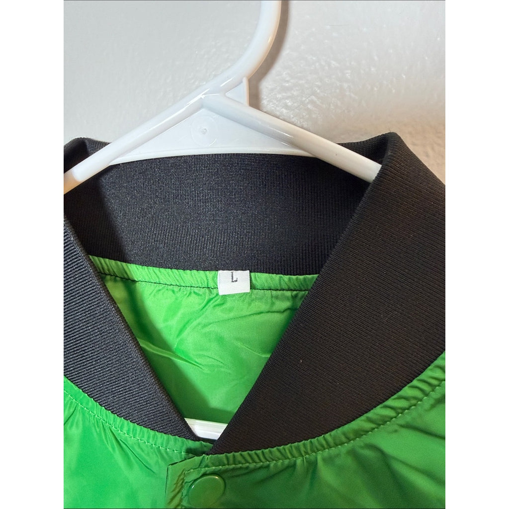 Celtics Gradient Green-to-Black Satin Bomber Jacket Size Large