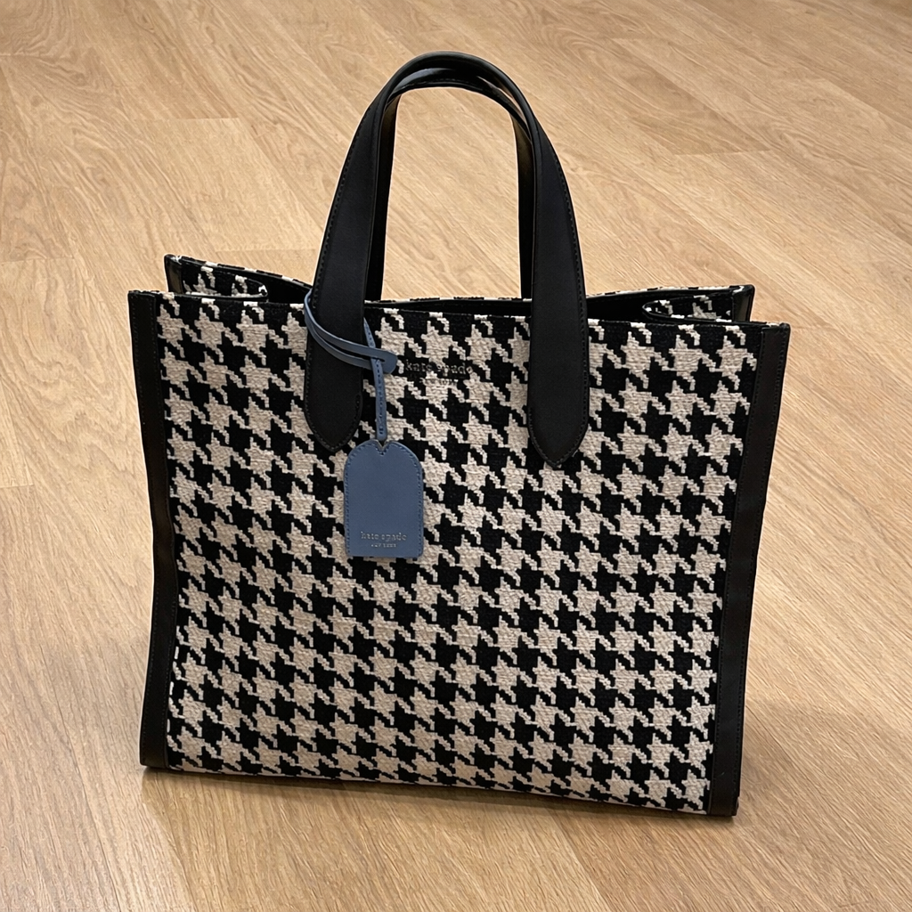 Kate Spade New York Manhattan Houndstooth Large Tote Bag