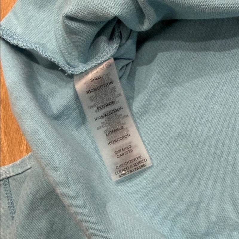 Calvin Klein Light Blue CK Logo Sleeveless Scoop Neck Tie Waist Dress Size Large