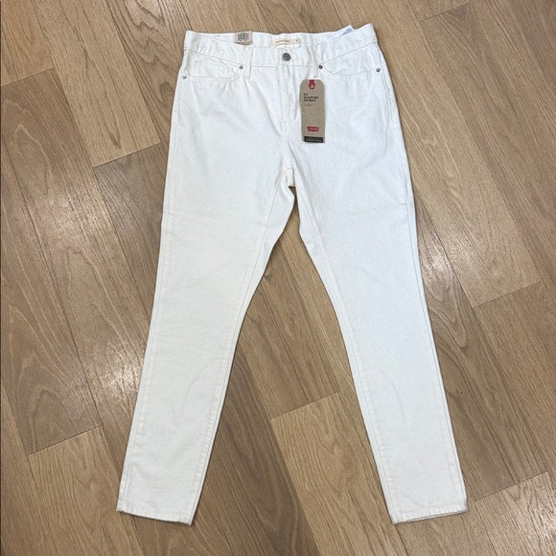 Levi's White Denim 311 Shaping Skinny Jeans Size 32 New!