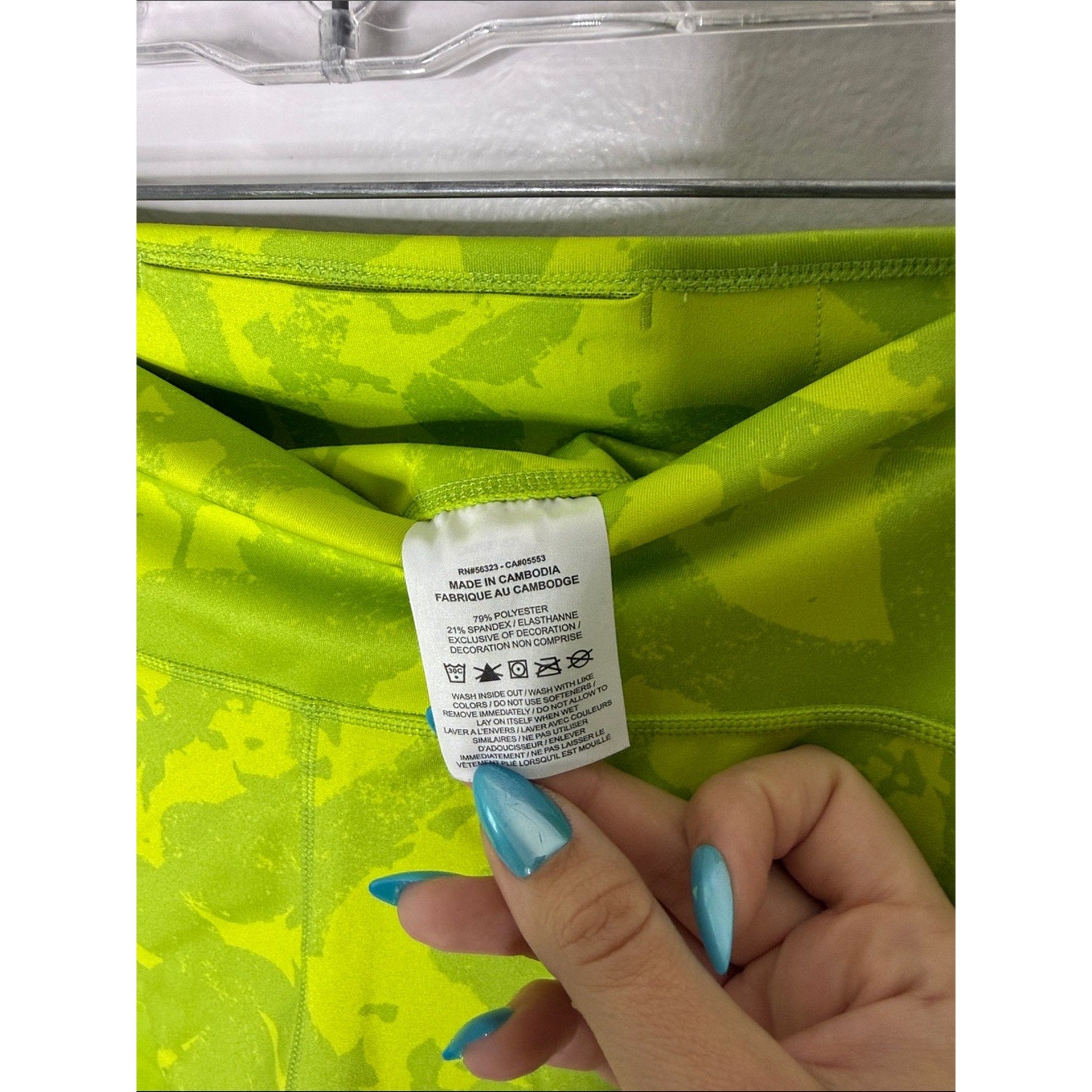 Nike Lime Green Patterned Workout Bike Shorts Size XL