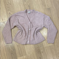 cupcakes & cashmere Dusty Pink Cardigan Size Large