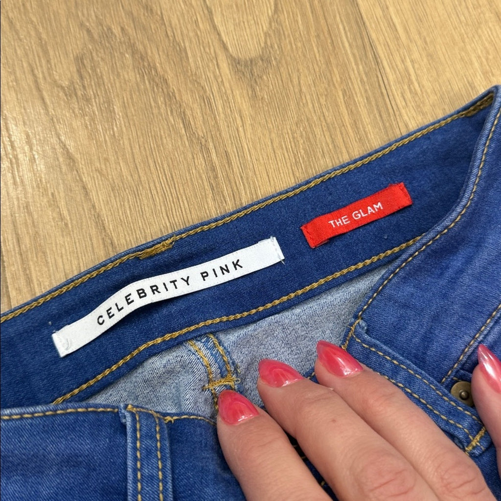Celebrity Pink The Glam Deep Blue Skinny Jeans Size 25