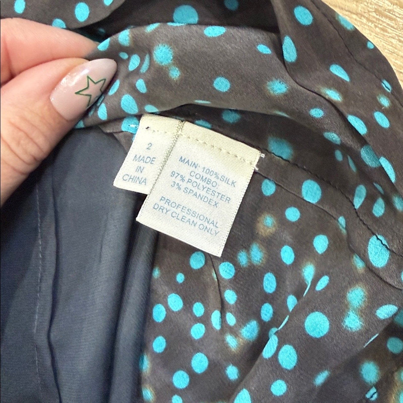 Rebecca Minkoff Sunny Dress - Black & Teal Polka Dot - Size 2