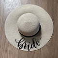 Bride Straw Sun Hat Tan and Black