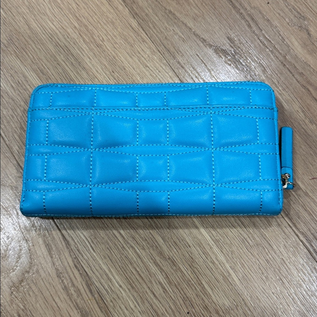 Kate Spade Signature Spade Leather Lacey Zip-Around Quilted Wallet