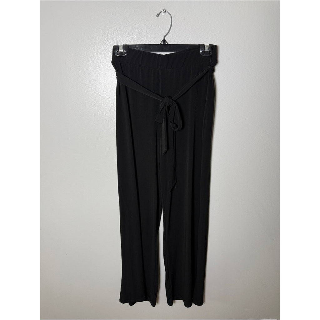 T Tahari Black Pull On Tie-Waist Pants Size Large