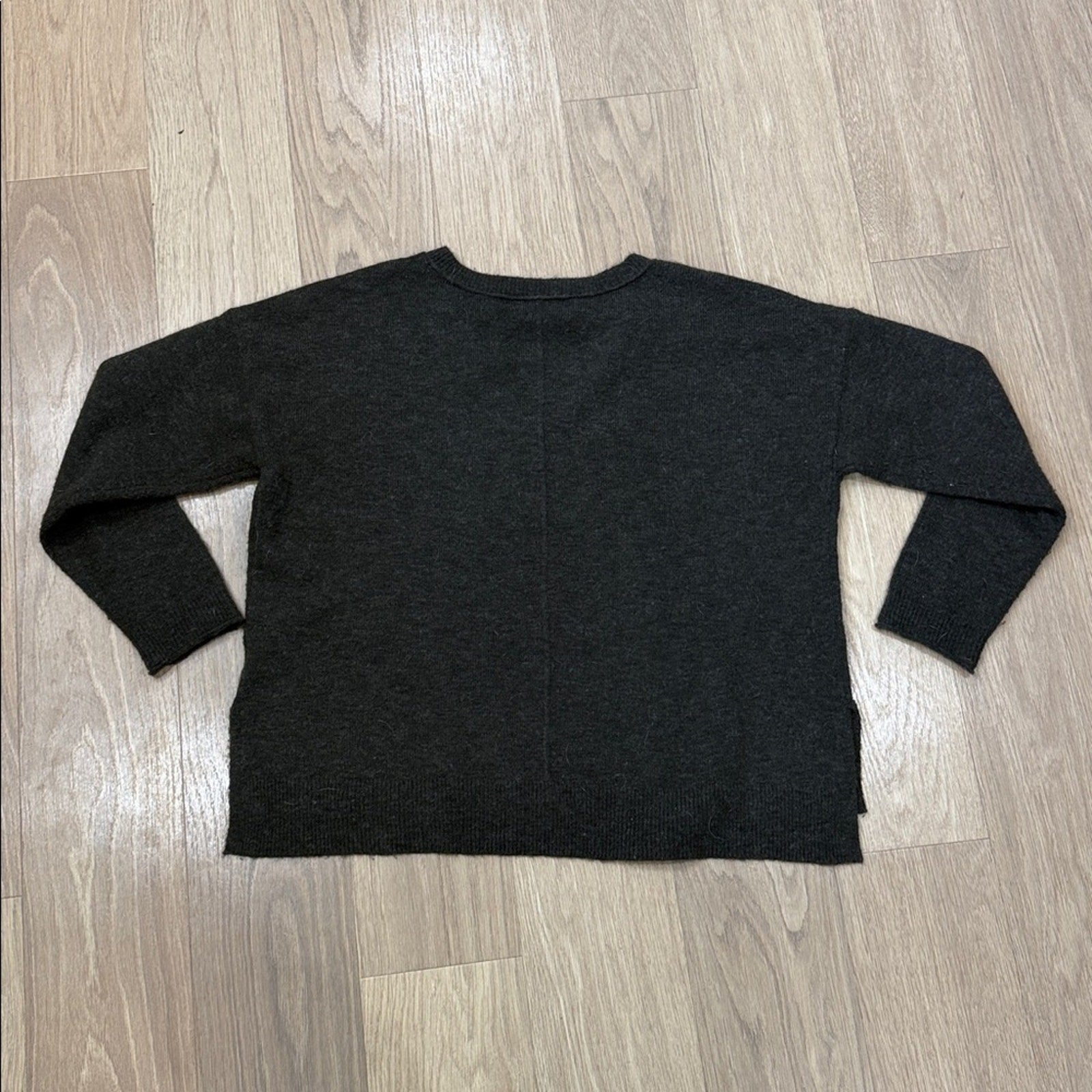 Lucky Brand Dark Green/Gray V-Neck Sweater Size Large