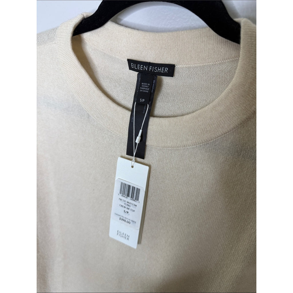 Eileen Fisher Soft Cream Crewneck Sweater Size Small NEW!