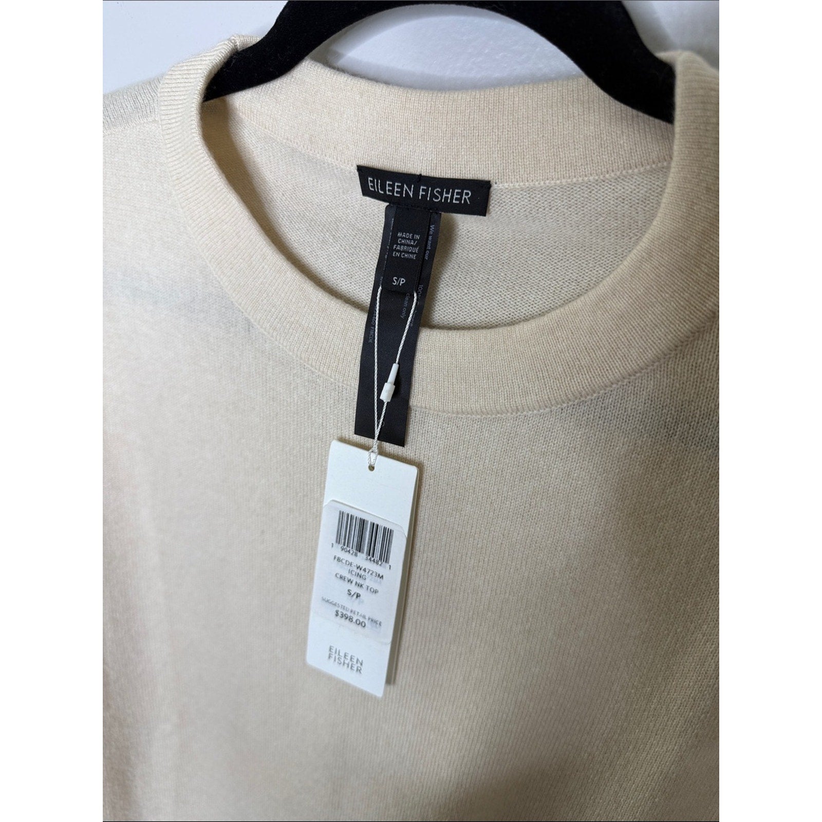 Eileen Fisher Soft Cream Crewneck Sweater Size Small NEW!