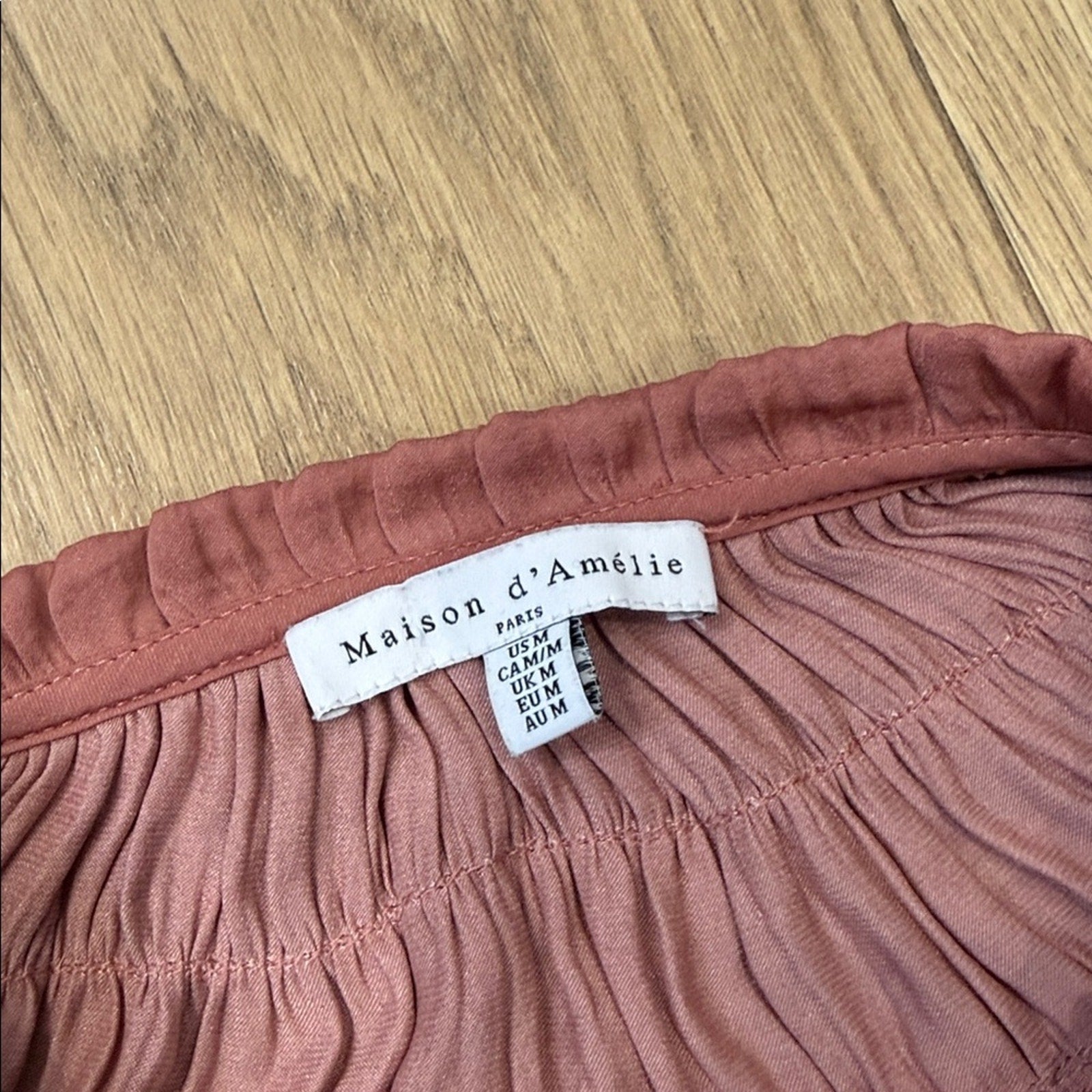Maison D'Amelie Women's Mauve Ruffle Detail Boho Blouse Size Medium