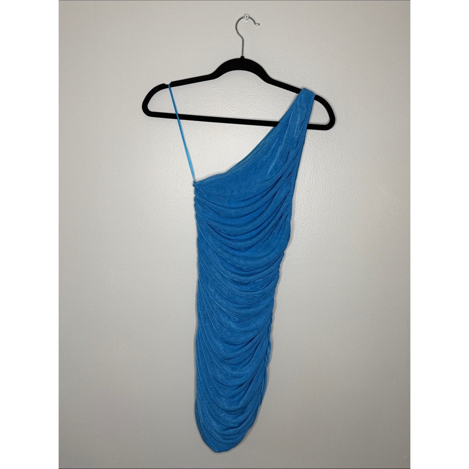 Lioness Blue / Teal One-Shoulder Ruched Bodycon Dress Size XS