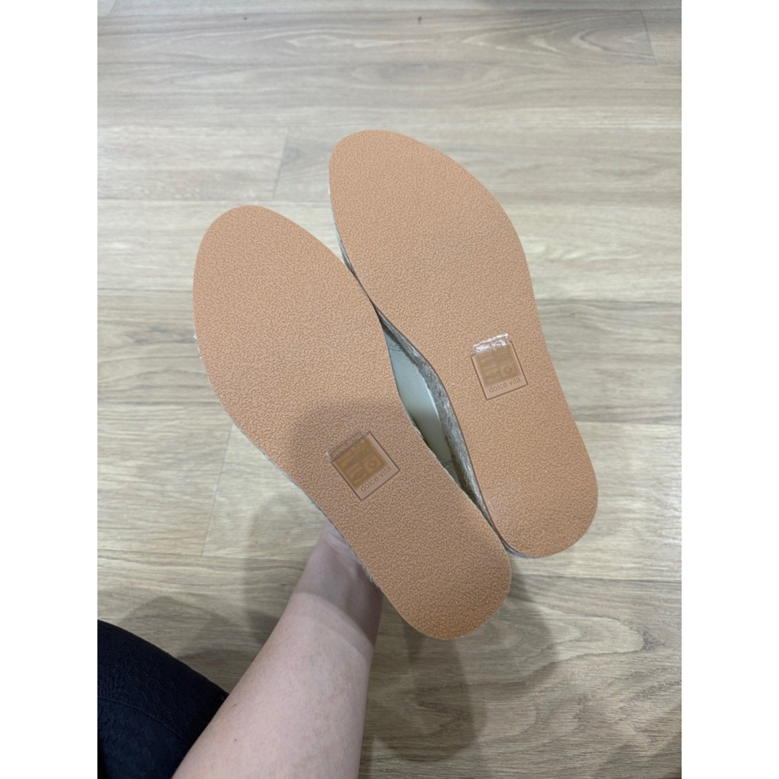 Dolce Vita Jaja White Leather Platform Espadrille Sneakers Casual Slip-Ons 9.5