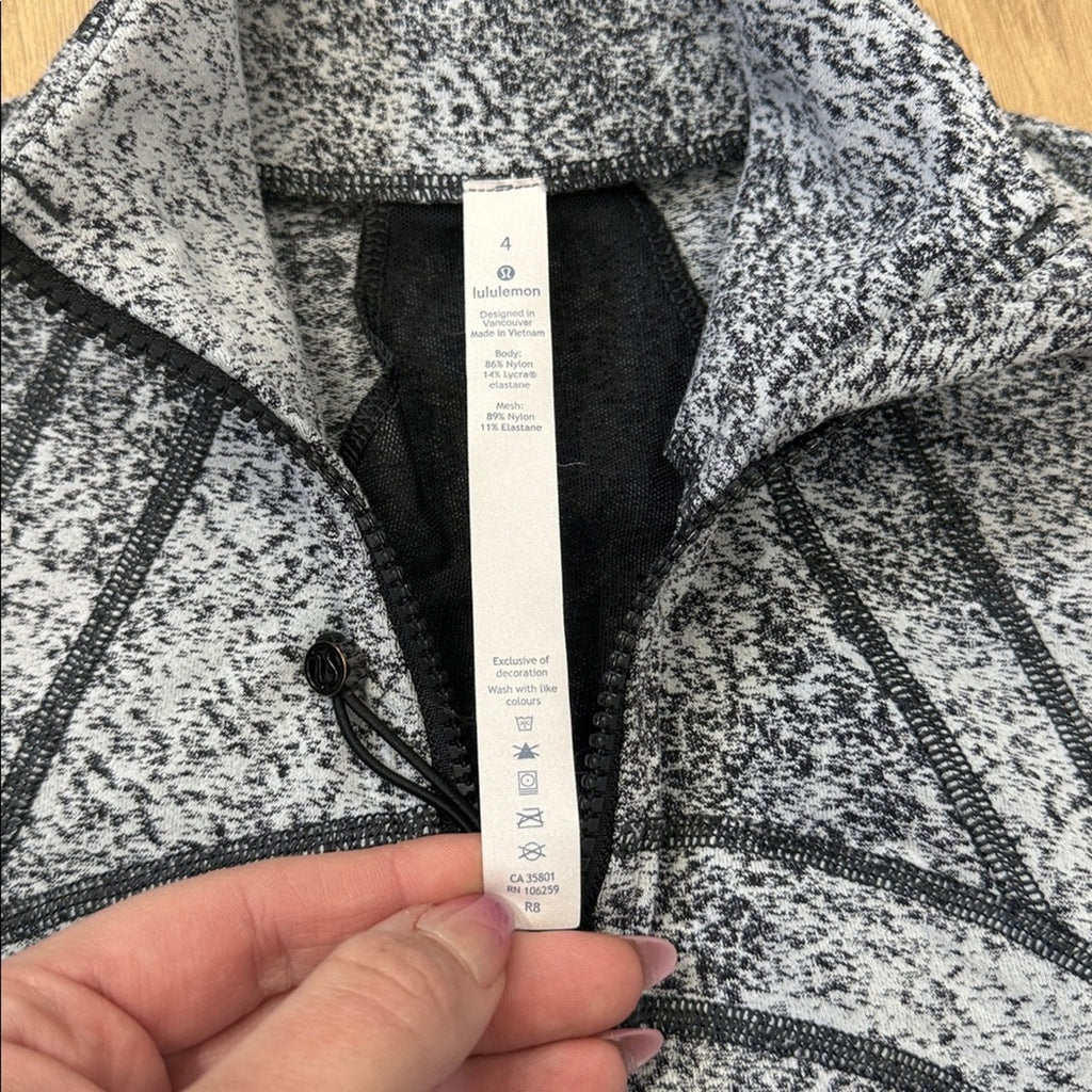 Lululemon Define Spray Jacquard Black White Colorway Luon Women's Jacket