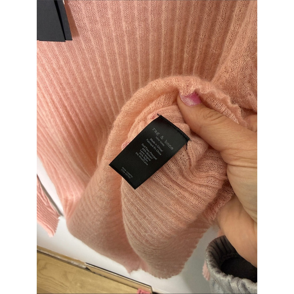 Rag & Bone Lightweight Peach Ribbed Sweater Size Small