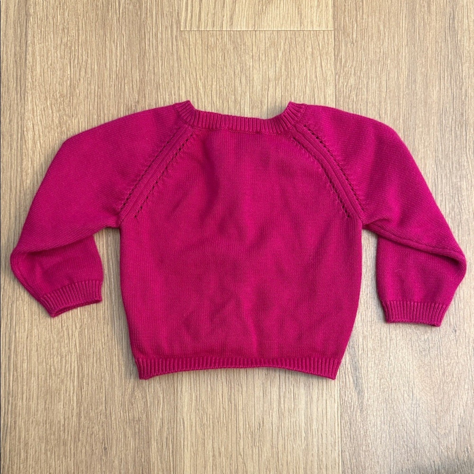 Jacadi Fuchsia Knit Cardigan Size 12 Months