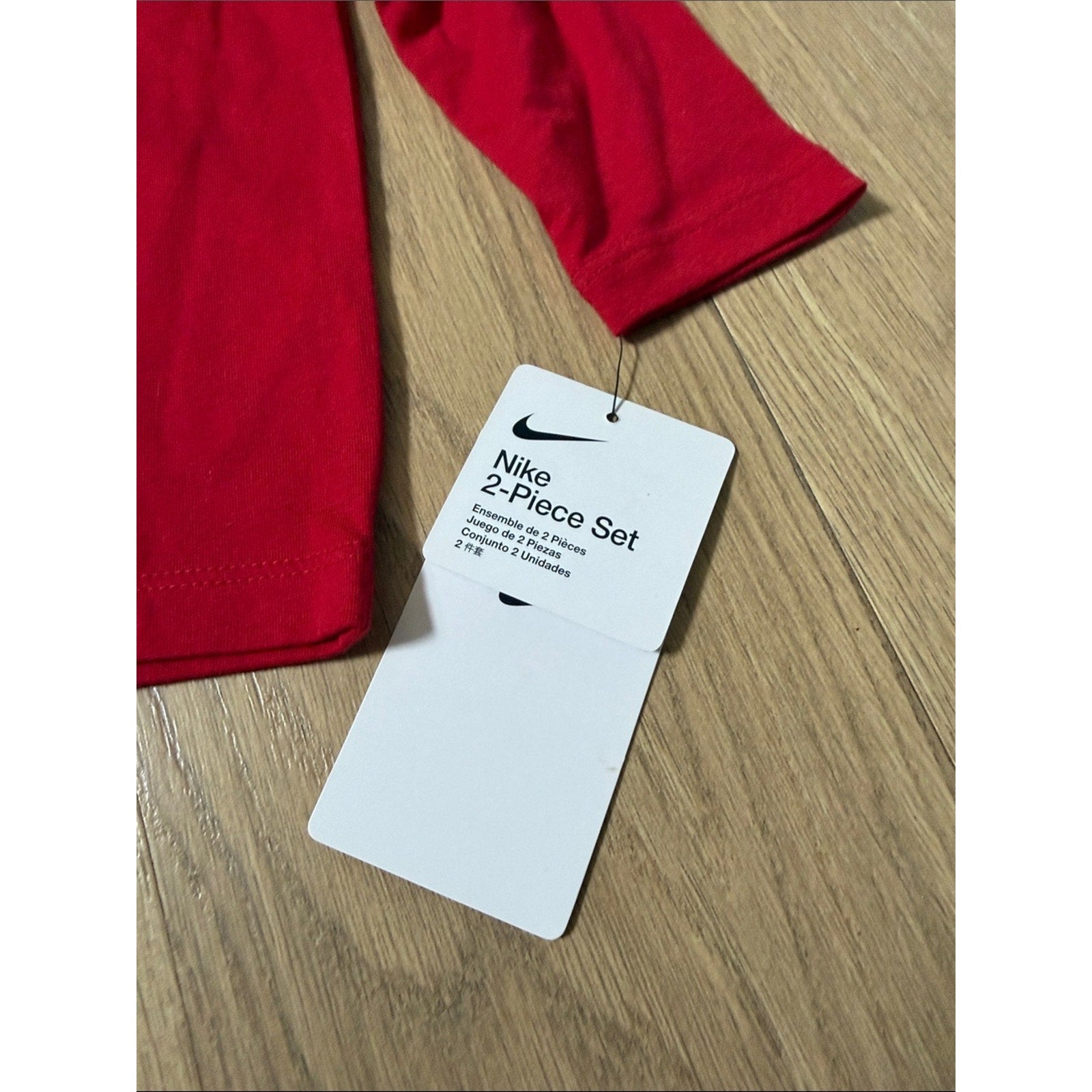 Nike Red Long Sleeve Kids' Swoosh Tee Size 12 Months NEW!
