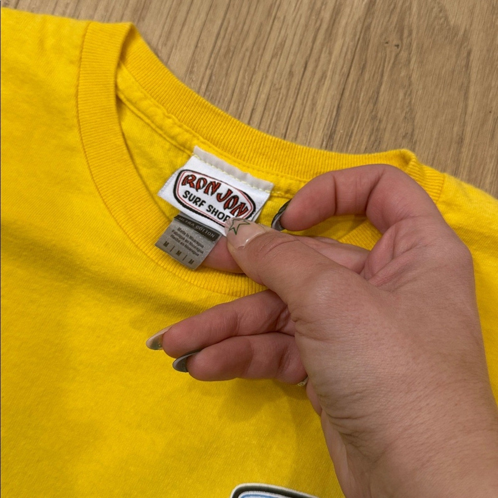 Ron Jon Bright Yellow Short Sleeve Tee Size Medium