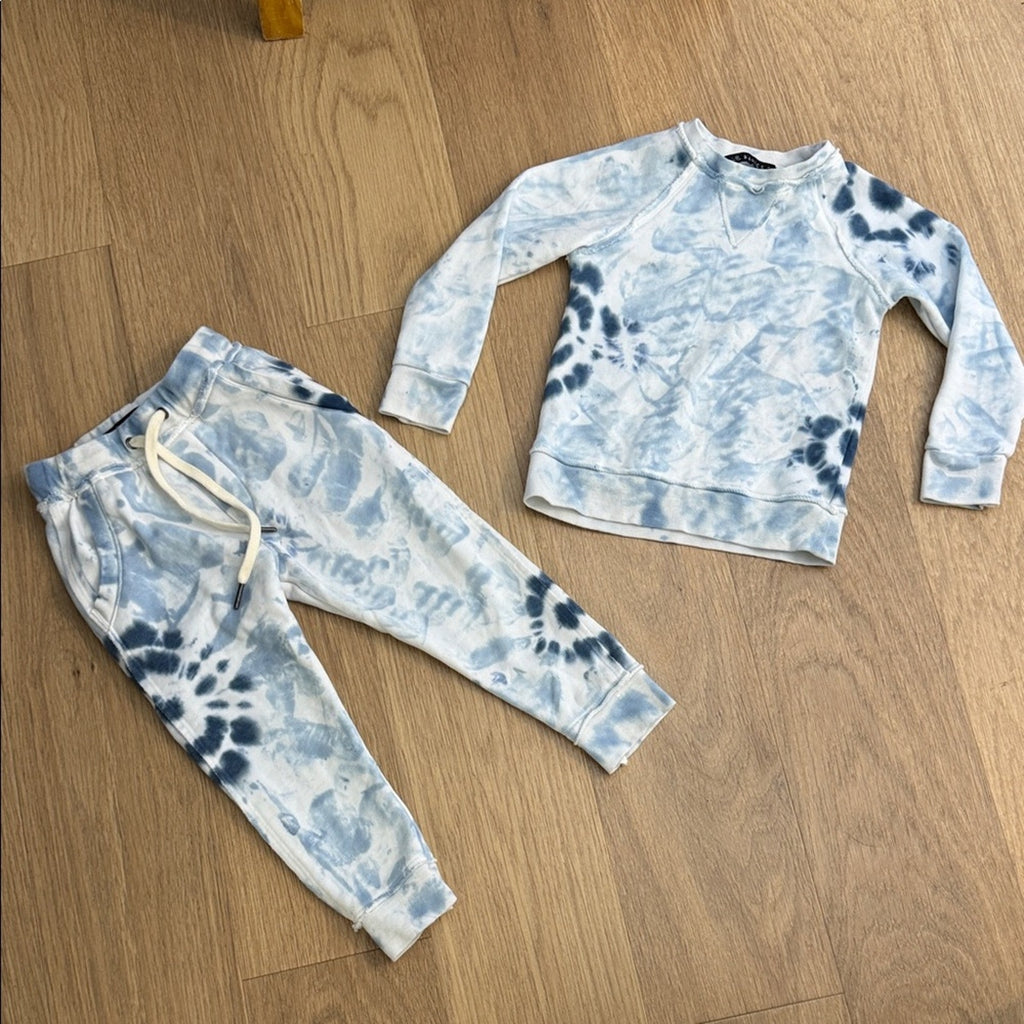 Miki Miette Blue Tie-Dye Sweatshirt and Joggers Set Size 24 Months