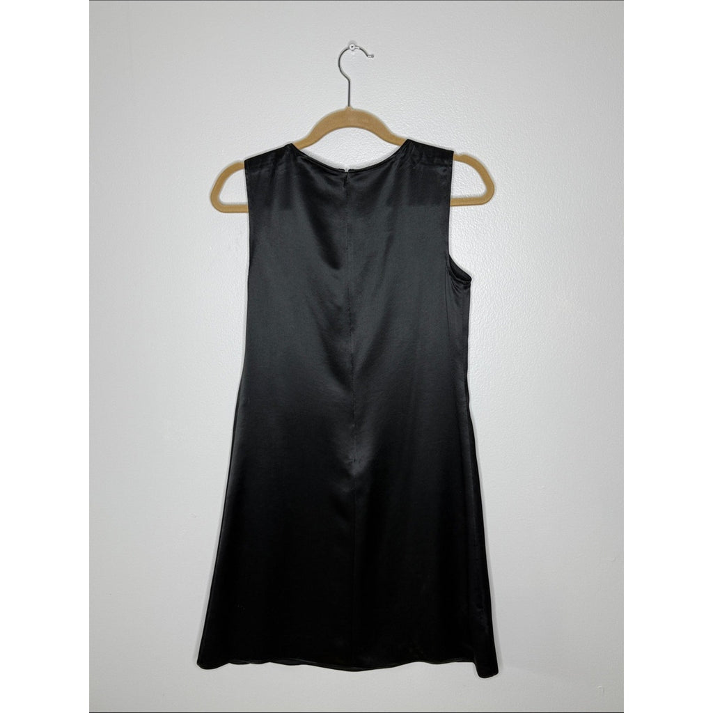 Black Embellished Neckline Dress w/ Blue Neckline Size 8