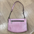 Patricia Nash Blush Turati Leather Handbag w/ Woven Embossed Pattern Chain Strap