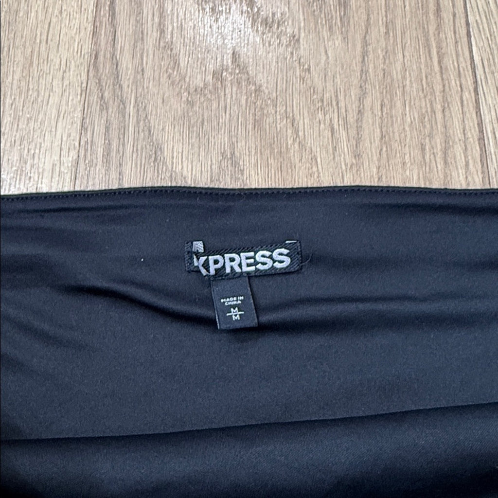 Express Aztec Black and Silver Patterned Mini Skirt Size Medium