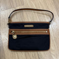 Michael Kors Kempton Nylon and Leather Small Bag in Black / Tan