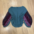 We The Free Blossom Thermal Balloon Sleeves Waffle Knit Size Small